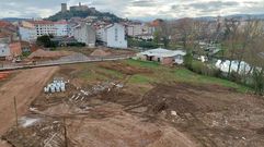 Imagen tomada ayer en la zona en la que se desarrollan las obras, ahora sin ning�n tipo de actividad