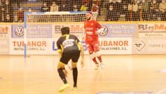 Domingo Asensio, en un partido con el Noia Portus Apostoli