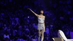 La cantante Aitana durante la presentacin de su nuevo disco El cuarto azul