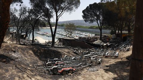Destrozos en el Pantano de San Juan, en Madrid