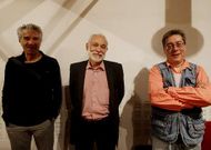 <span lang= es-es >Cuarenta a�os</span>. Cumple Superl�pez 40 a�os, aunque goza de perfecta salud, como corrobor� su padre, Jan (centro), junto al guionista Efep� (a la derecha) y el autor  franc�s Baru.