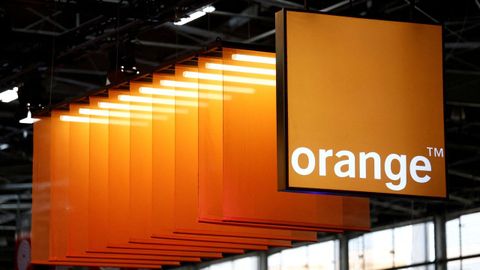 Logotipo de la operadora Orange en la conferencia Viva Technology en Par�s.