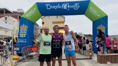 Podio masculino con, de izquierda a derecha, �scar Izquierdo (tercero), Alberto Arias (campe�n) y Cristian Exp�sito (segundo)