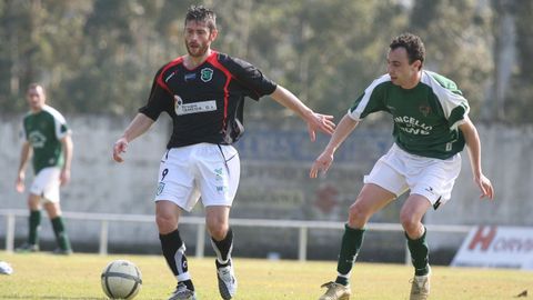 Camiseta negra del Burela en un derbi con el Xove Lago en el 2007.