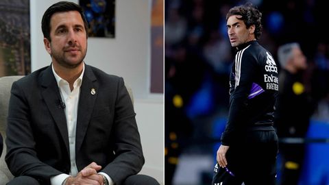 Enrique Riquelme (izquierda), nombrar&aacute; director deportivo del Real Madrid a&nbsp;Ra&uacute;l Gonz&aacute;lez (derecha) si gana las elecciones a la presidencia del club