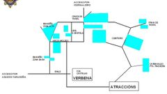 Mapa de los aparcamientos adicionales instalados en Rianxo.