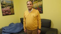 Daniel Aldea, en la noche del mi�rcoles, por fin en su casa, donde espera reponerse f�sicamente