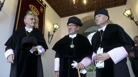 Los tres rectores, en septiembre, en la inauguración oficial del curso universitario