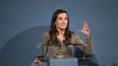 La reina Letizia, durante su intervenci�n