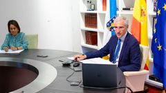 El conselleiro de Econom�a en funciones, Francisco Conde, particip� mediante videoconferencia en la presentaci�n de la aceleradora 