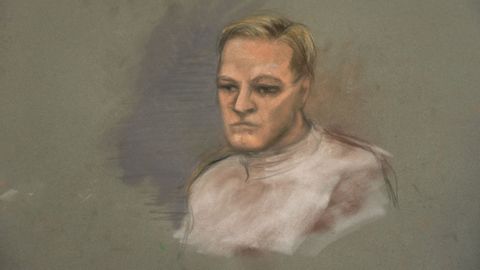 Dibujo de Marius Borg Hoiby durante una de las vistas.