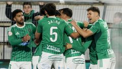 Jugadores del Racing celebrando su &uacute;ltimo triunfo en marzo. 