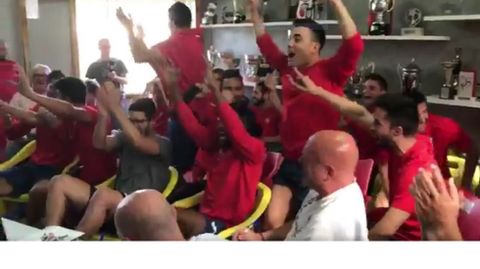 Olot celebra el emparejamiento con el Sporting B