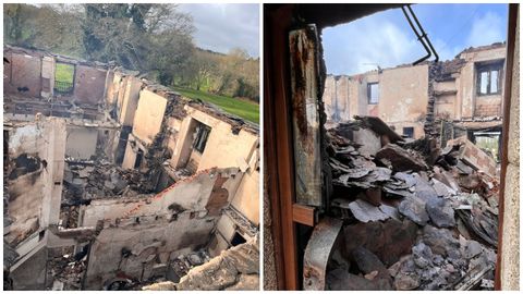 El tejado de la vivienda se desplom� debido al calor