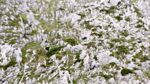 La canal donde result� herido el hombre rescatado en Quir�s