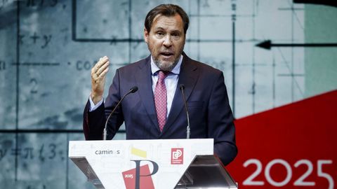 El ministro de Transportes y Movilidad Sostenible, �scar Puente, este jueves en Madrid.