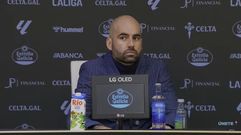 Claudio Girldez, en la sala de prensa de Balados tras el Celta-Espanyol.
