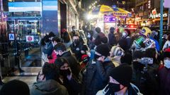 Inmediaciones de Times Square, en Nueva York, estas navidades