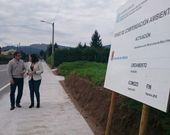 El alcalde Valent�n Alfons�n y Bel�n do Campo visitaron las obras.