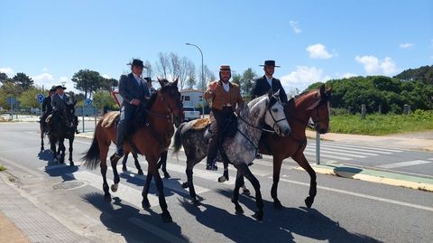 Ruta del Padre Sarmiento, a la altura de Noalla, en Sanxenxo