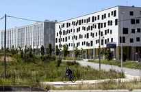 Imagen reciente de viviendas de nueva construcci�n en el barrio de O Bert�n.