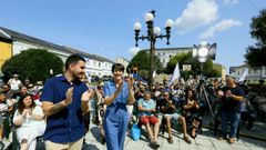Daniel Castro y Ana Pont�n, esta ma�ana en Foz.