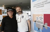 Miguel Anxo Fern�ndez, director do curso, e o compositor de m�sica de cine Sergio Moure. 