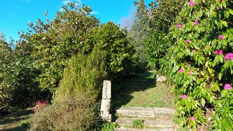 Vistas del jardn de la Fonte Baixa, en Luarca