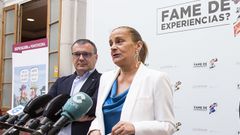 Jos Manuel Rey y Carmela Silva, en el 2019, cuando aquel fue nombrado director del Museo de Pontevedra por ella, que era presidenta de la Diputacin