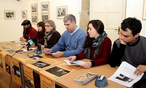 Paio, Bego�a Lorenzo, Marisa �lvarez, Javier Blanco, Yolanda Ogando e Inacio Vilari�o en la presentaci�n.