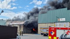 Incendio industrial en el Pol�gono de As Lagoas.