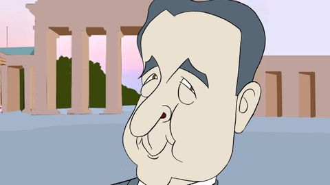 Caricatura de Julio Camba realizada por Siro L�pez