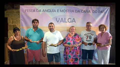 Participantes no certame Anguía Chef en Valga