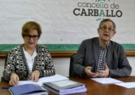 Bel�n Lendoiro y Evencio Ferrero, ayer en el Concello. 