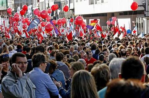 La manifestaci�n que recorri� las calles de Lugo reuni� a 10.000 personas, seg�n los convocantes.