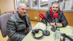 Antonio e Suso de Xornes, nos estudios de Radio Voz 