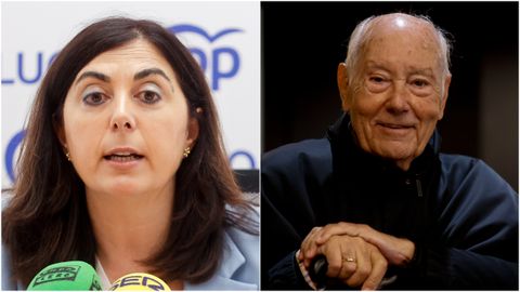 La presidenta provincial de Lugo, Elena Candia, y el expresidente del Consejo de Estado, Romay Beccaria.