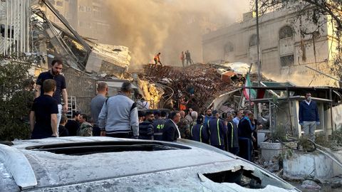Al menos seis muertos en un bombardeo israel� contra el Consulado iran� en Damasco