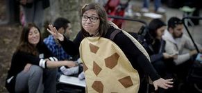 La chocolatada pop conjug� ayer en la plaza de Azc�rraga actuaciones con degustaciones. 
