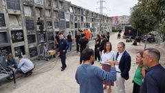 Abel Caballero acude al rodaje en Pereir� de la pel�cula P�nkala, de Juanjo Gim�nez