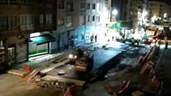 El asfaltado nocturno de San Pedro deja sin dormir a los vecinos en la vuelta al cole