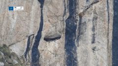 Nido en el que se llevara a cabo la incubaci�n de los huevos del quebrantahuesos