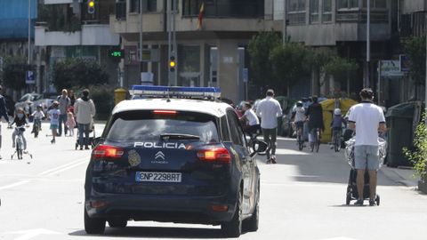 Imagen de archivo de una patrulla de la Polica Nacional por Vigo