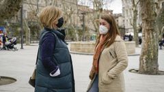 Dos de las madres ourensanas que se sumaron a la movilizaci�n nacional para visibilizar el TDHA