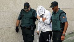 El detenido, este mi�rcoles, cuando era trasladado al juzgado