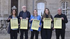 Alejandra Trell�s, Jos� Luis Losa, M�riam Louzao, Patricia Portela y Dani Bembibre, durante la presentaci�n del festival