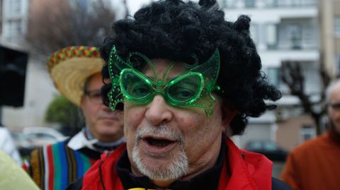 Carnaval 2017. Entroido. Fiesta choqueira en calle de A Torre