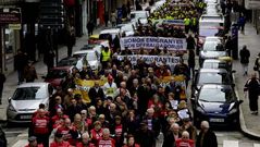 Protesta de los emigrantes retornados
