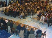 La asamblea se celebr� en el hoy derribado pabell�n