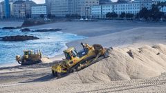 La duna de Riazor, en construcci�n